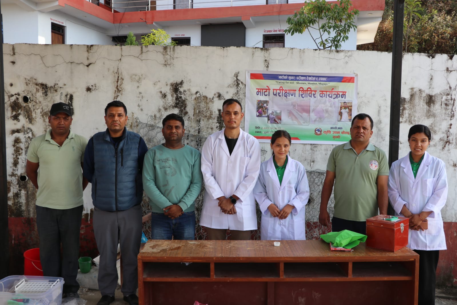 माटो परीक्षण शिविर कार्यक्रम धुर्कोट गाउँपालिका,गुल्मी